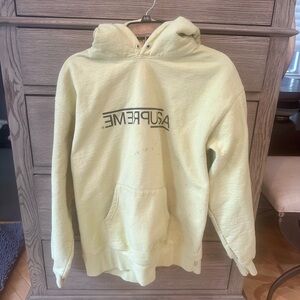Supreme Yellow/Green Hoodie. Size L. Authentic.